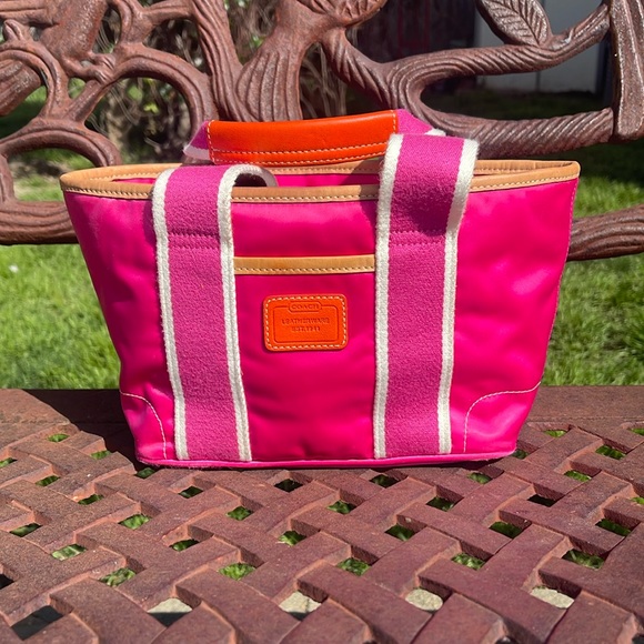 Coach Handbags - Coach Hampton Ladybug Mini Carryall Nylon Leather Trim Signature Fabric Interior